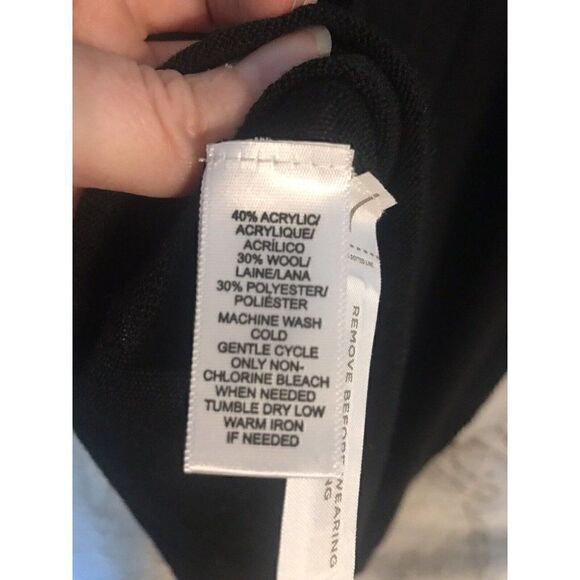 Ann Taylor Sz XXS Black Sheath‎ Knit Sweater Dress Wool Blend NWT.   G - Picture 5 of 5